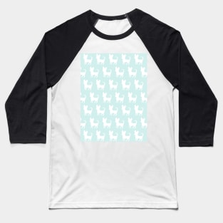 Chihuahua silhouette print (large) mint Baseball T-Shirt